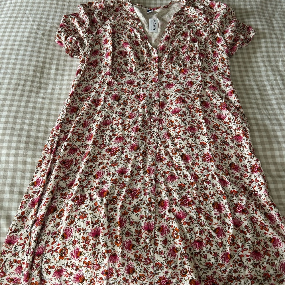 Old Navy Pink and Cream Floral dress
